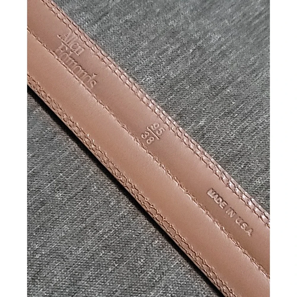 Allen Edmonds Men's Brown Solid Brass Buckle‎ 32564 Calfskin Belt Size 38 USA